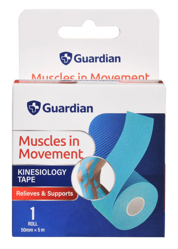 Guardian Kinesiology Tape 5m x 50mm Roll (Blue)