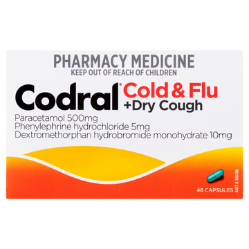CODRAL® Cold & Flu + Dry Cough 48 Capsules