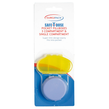 SurgiPack Safe-T-Dose Pocket Pill Boxes 2 Pack