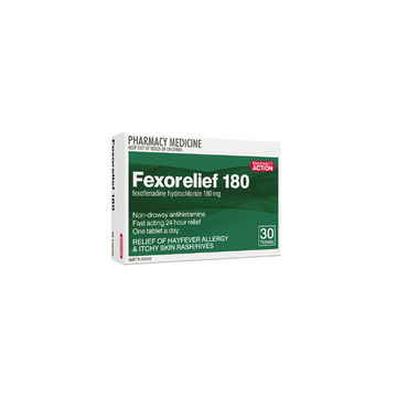 PHARMACY ACTION Fexorelief 180mg 30 Tablets