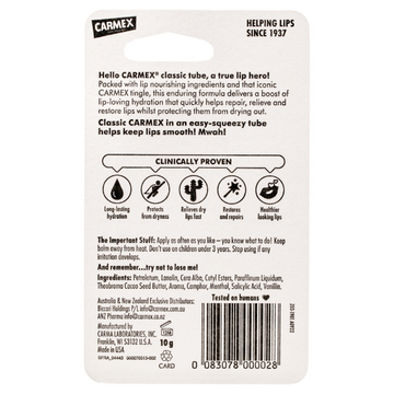 Carmex Classic Lip Balm Tube 10g