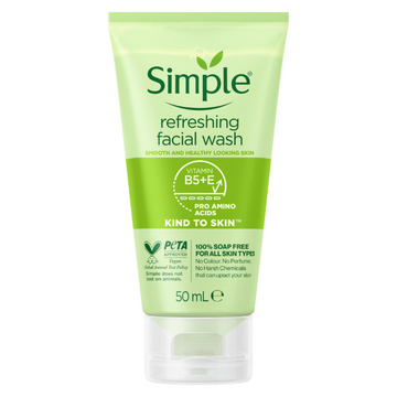 Simple Kind To Skin Facial Wash Gel Refreshing 50mL