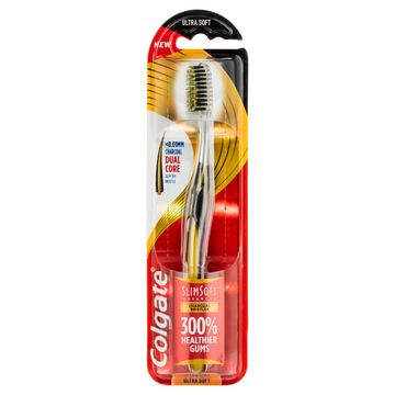 Colgate Slim Soft Advanced Charcoal Bristles Ultra Soft Toothbrush 1 Each