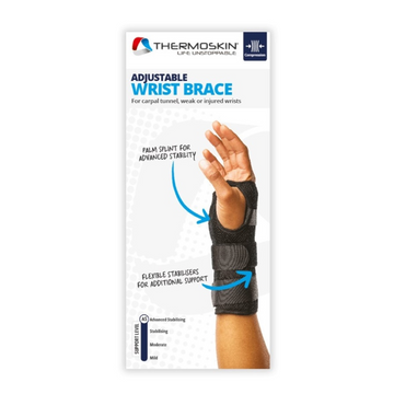 Thermoskin Adjustable Wrist Brace Left Black 1 Each