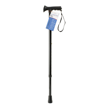 SurgiPack Adjustable Walking Stick Aluminium Black 1 Each