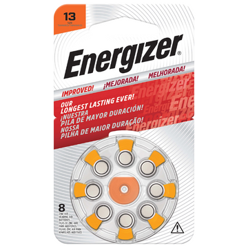 ENERGIZER Hearing Aid Batteries AZ13 Turn & Lock 8 Pack