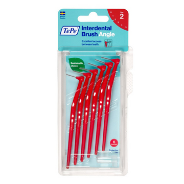 TEPE Interdental Brush Angle Red Pack (ISO 2) 6 Pack
