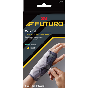 Futuro Wrist Comfort Stabilizing Brace Adjustable Black & Grey 1 Each (Currently Out of Stock)