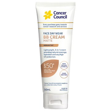 Cancer Council Face Day Wear BB Cream SPF 50+ Medium Tint 50mL