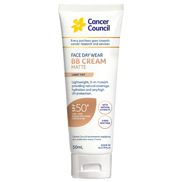 Cancer Council Face Day Wear BB Cream SPF 50+ Light Tint 50mL