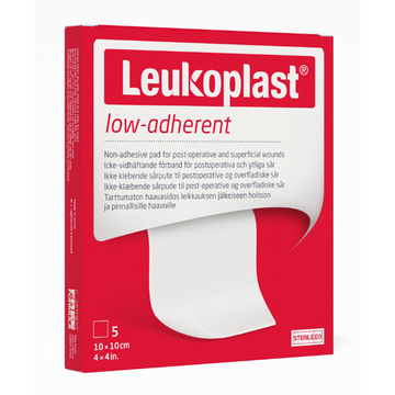 Leukoplast Low Adherent Dressing STERILE 10x10cm Box 5