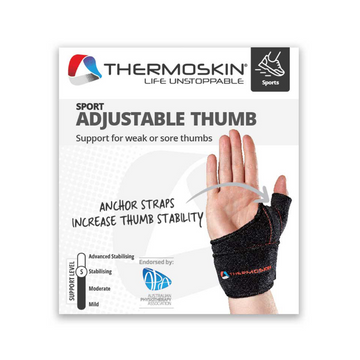 Thermoskin Sport Adjustable Thumb Wrap Left L/XL Black 1 Each