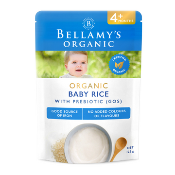 BELLAMYS Organic Baby Rice With Prebiotic 125g