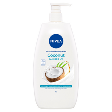 NIVEA Rich Lather Coconut & Jojoba Oil Body Wash 1 L