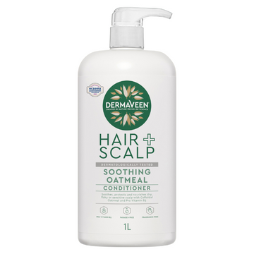 DermaVeen Oatmeal Conditioner for Dry, Flaky or Sensitive Scalps 1L