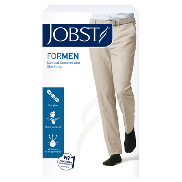 JOBST For Men Casual CL1 15-20 Phlebology Knee High CT Sock 15-20 Black Large 1 Pair