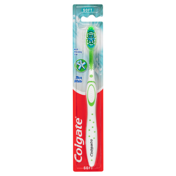 Colgate Max White Manual Toothbrush Soft Bristles with Polishing Star 1 Pack