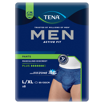 Tena Men Active Fit Pants L/XL 8 Pack