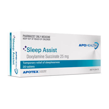 APO HEALTH Sleep Assist Doxylamine 25mg Blister Pack 20 Tablets