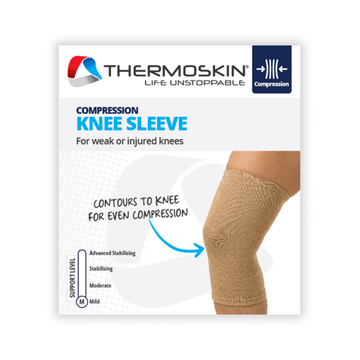 Thermoskin Compression Knee Sleeve Extra Large Beige 1 Each