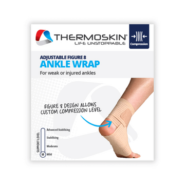 Thermoskin Adjustable Figure 8 Ankle Wrap L/XL Beige 1 Each