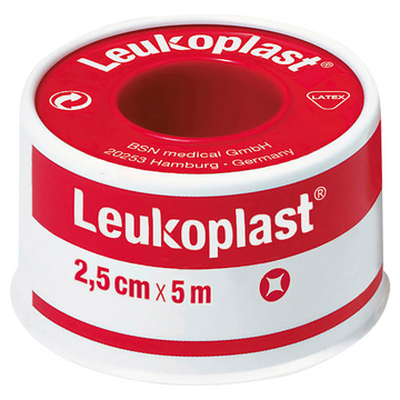 LEUKO Leukoplast Normal Rubber Tapes 2.5cm x 5m 1 Each