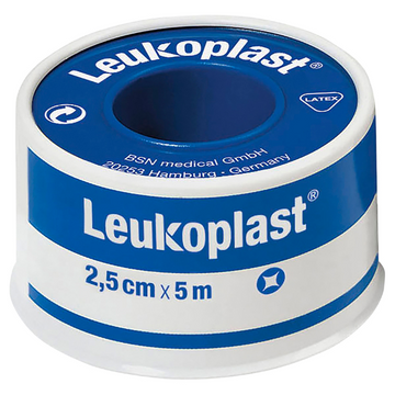LEUKO Leukoplast Waterproof Rubber Tapes 2.5cm x 5m 1 Each