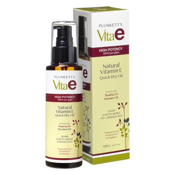 Plunketts Vita E Natural Vitamin E Quick Dry Oil 125mL