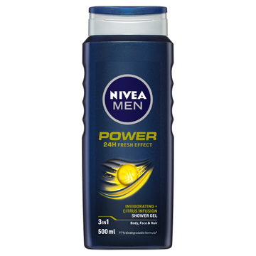 NIVEA Men Power Fresh Shower Gel 500mL