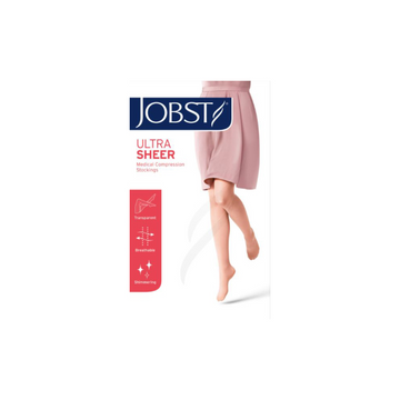 JOBST Ultrasheer CL1 15-20 Phlebology Knee High CT 15-20 Natural Large 1 Pair