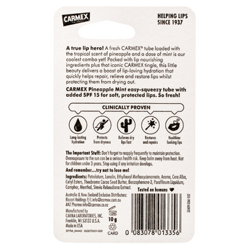 Carmex Pineapple Mint Lip Balm Tube SPF 15 10g