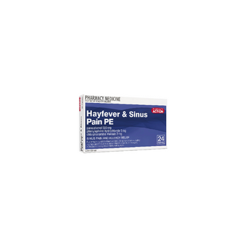 PHARMACY ACTION Hayfever & Sinus Pain PE 500mg/5mg/2mg 24 Tablets