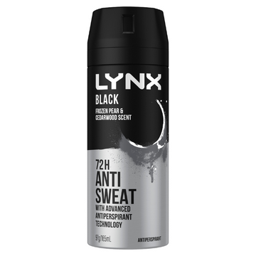 Lynx Antiperspirant Aerosol Black 165mL