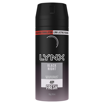 Lynx Deodorant Aerosol Black Night 165mL
