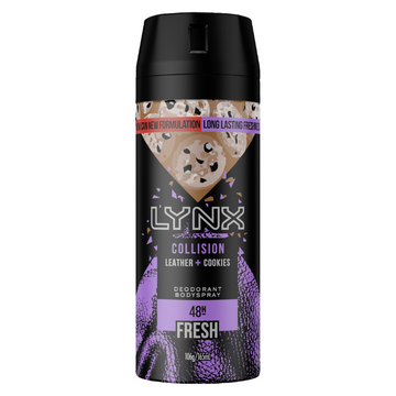 Lynx Deodorant Aerosol Collision Leather + Cookies 165mL