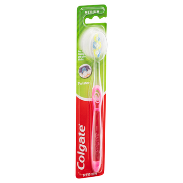 Colgate Twister Manual Toothbrush Medium Spiral Bristles 1 Pack