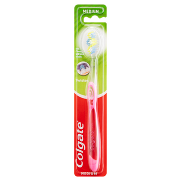 Colgate Twister Manual Toothbrush Medium Spiral Bristles 1 Pack