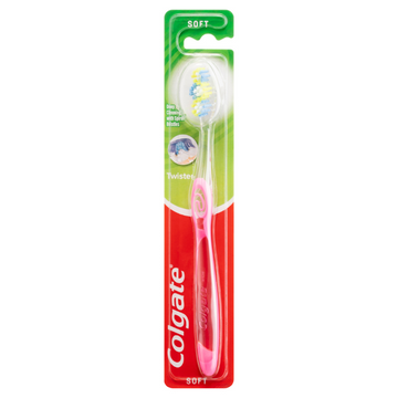 Colgate Twister Manual Toothbrush Soft Spiral Bristles 1 Pack