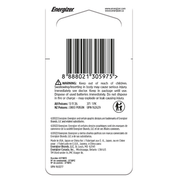ENERGIZER 371 Silver Oxide Watch Battery 1 Each