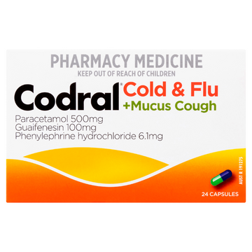 CODRAL® Cold & Flu + Mucus Cough 24 Capsules