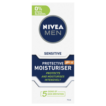 NIVEA Men Sensitive Protective Moisturiser SPF15 75mL