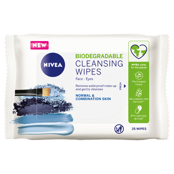 NIVEA Daily Essentials Refreshing Facial Cleansing Wipes 25 Pack