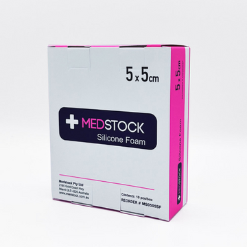 Medstock Silicone Foam With Border 5cm x 5cm 10 Pack