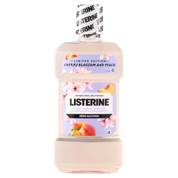 Listerine Antibacterial Mouthwash Cherry Blossom and Peach Limited Edition 500mL