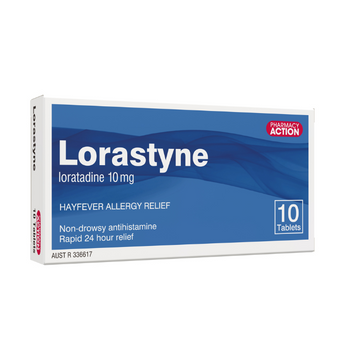 PHARMACY ACTION Lorastyne 10mg 10 Tablets