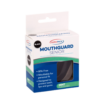 SurgiPack Mouthguard Senior Black 1 Each