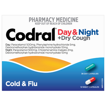 CODRAL® Day & Night + Dry Cough Cold & Flu 48 Capsules