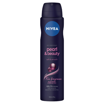 NIVEA Deodorant Aerosol Pearl And Beauty Black Pearls 250mL
