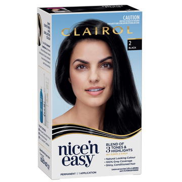 Clairol Nice 'N Easy 2 Black Permanent Hair Colour 1 Pack