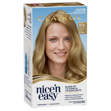 Clairol Nice 'N Easy 8CB Natural Medium Champagne Blonde Permanent Hair Colour 1 Pack